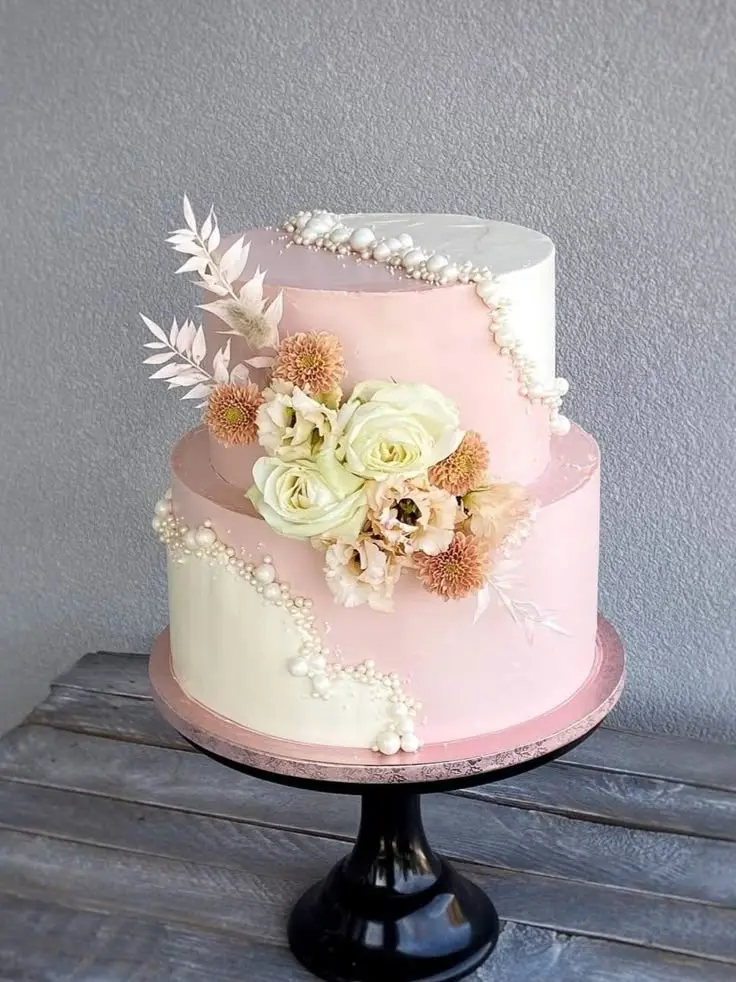 2 layer wedding cake
